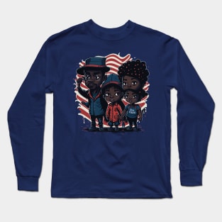 Patriotic American Family Long Sleeve T-Shirt